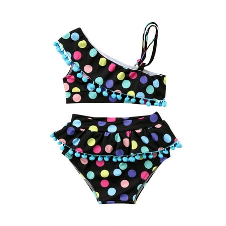 

Baby Girls Swimsuit 2 Pieces/One Pieces Polka Dot Ruffled Swimwear