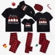 thumbnail image 4 of Pijamas familiares a juego de Navidad, diseño exclusivo, Gnomies, Feliz Navidad, conjunto de pijamas negros, 4 of 4
