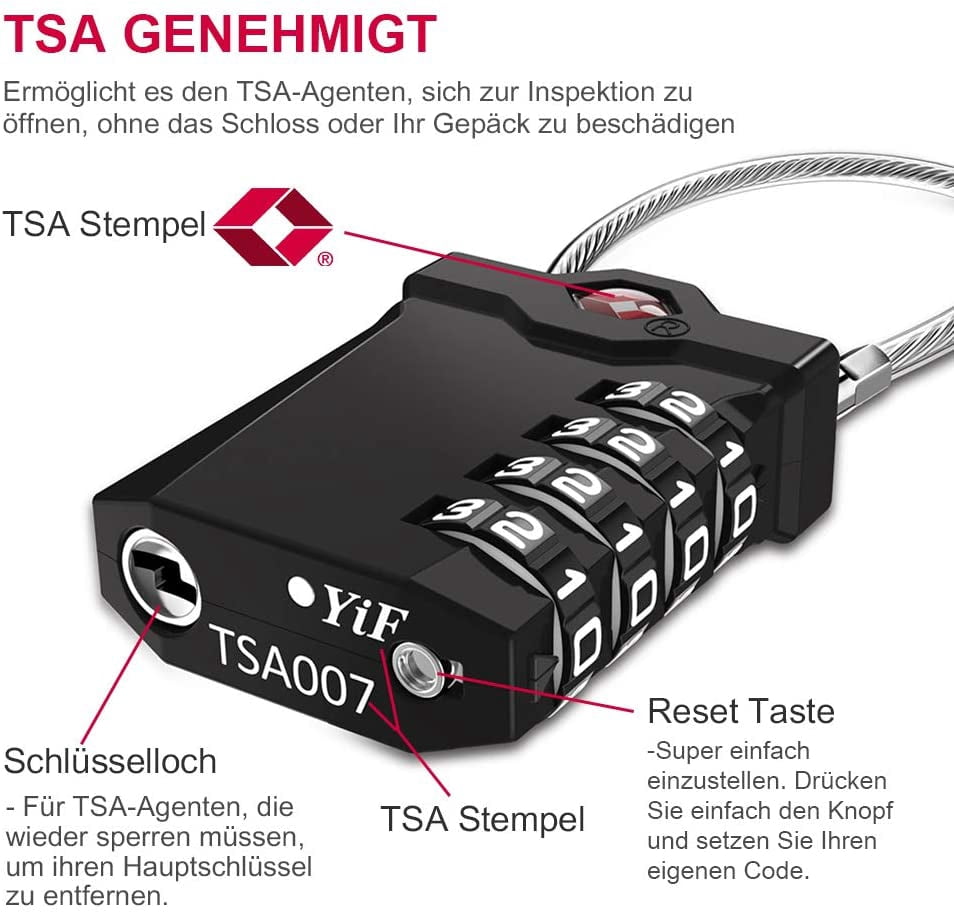 Gououd Locks 2 pieces TSA luggage lock 