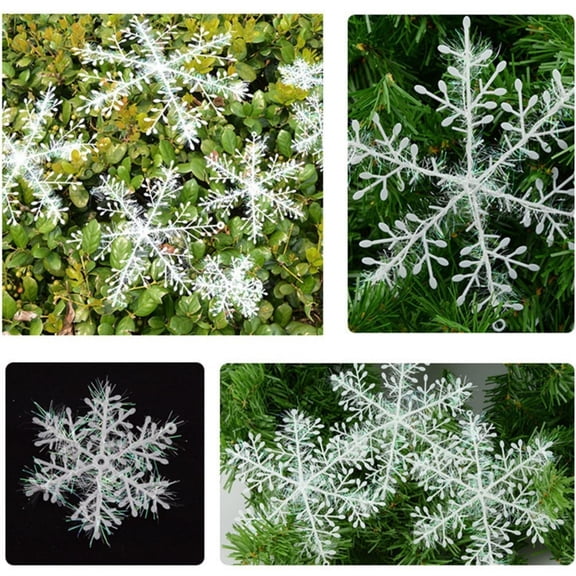Ouuluon Christmas Trees Ornaments, Durable Elegant Christmas Trees Decorations, Versatile Snowflake Ornaments or Trees Wreaths Party Decor