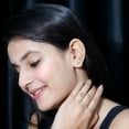thumbnail image 6 of Rosec Jewels Lab Grown Diamond Stud Earrings 1 Ct - 6 mm Solitaire Earrings with Screw Back - EF-VS Grade, 10K White Gold, 6 of 8