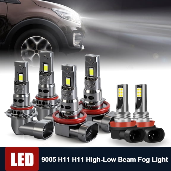 BSBSDJB LED Headlight Bulbs High Low Beam Fog Light Fit for 2009-2014 Nissan Murano, 6500K White