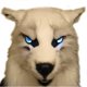 thumbnail image 1 of Máscara de hombre lobo con ojos brillantes, orejas y mandíbulas móviles para fiestas de cosplay de Halloween (lobo blanco)., 1 of 3