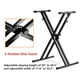Double X Support de Clavier avec Hauteur de 5 Positions Réglable, Robuste Musique Classique Piano Électronique Stands, Noir – image 5 sur 7
