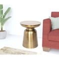 thumbnail image 4 of HomeRoots 517827 19 in. Metal Round End Table, Gold, 4 of 5
