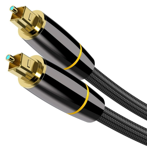 Sherry Digital Optical Audio Cable (3.3 Feet/1 Meter), 24K Gold-Plated Flawless Audio Fiber Optic Cable Male to Male Cord for Home Theater,Sound Bar, TV, PS, Xbox, Samsung_Special Gift 1045