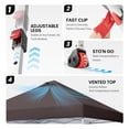 thumbnail image 4 of CROWN SHADES 10x10 Pop Up Canopy Tent with One Push Setup Easy Outdoor Sun Shade for Events, Parties, Camping Coffee, 4 of 8