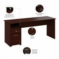 thumbnail image 3 of Pemberly Row 72"W Computer Desk with Drawers in Harvest Cherry, 3 of 6