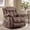 Brown, variant on Ebello 37" Wide Adult Overstuffed Soft Velvet Manual Swivel Rocking Recliner Chair for Living Room, Brown