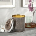 thumbnail image 4 of NuSteel Etched Antique Copper 4 QT Stainless Steel Canister, Beautiful Food Storage Container for Kitchen Counter, Tea, Sugar, Coffee, Caddy, Flour Canister with Rubber seal lid,TG-916AC-4, 4 of 4