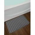 thumbnail image 2 of Black and White Bath Mat, Monochrome Background with Square Shapes Diagonal Pattern Modern Geometric, Non-Slip Plush Mat Bathroom Kitchen Laundry Room Decor, 29.5 X 17.5 Inches, Black White, Ambesonne, 2 of 2