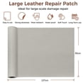 thumbnail image 5 of Self Adhesive Leather Repair Tape Kit, 20"x 54" Leather Repair Patch for Furniture, Leather Repair Patch for Car seat, Sofas, Couch, Boat Seat （Gray ）, 5 of 7