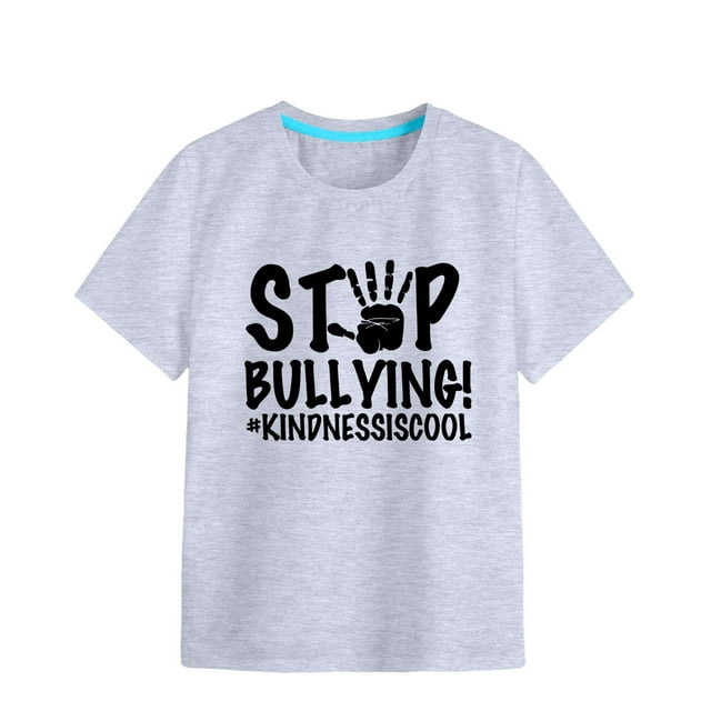 Landzoo One T-Shirts à Manches Courtes Doux pour Filles Col Rond 6 Couleurs Imprimées T-Shirt Mignon Respirant Confortable Hauts pour Filles