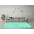 thumbnail image 3 of Ahgly Company Indoor Rectangle Abstract Turquoise Blue Contemporary Area Rugs, 8' x 12', 3 of 4