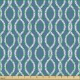 thumbnail image 2 of Ambesonne Nautical Fabric by the Yard Upholstery, Oceanic Art Monochrome, 1 Yard, White Sea Blue, 2 of 5