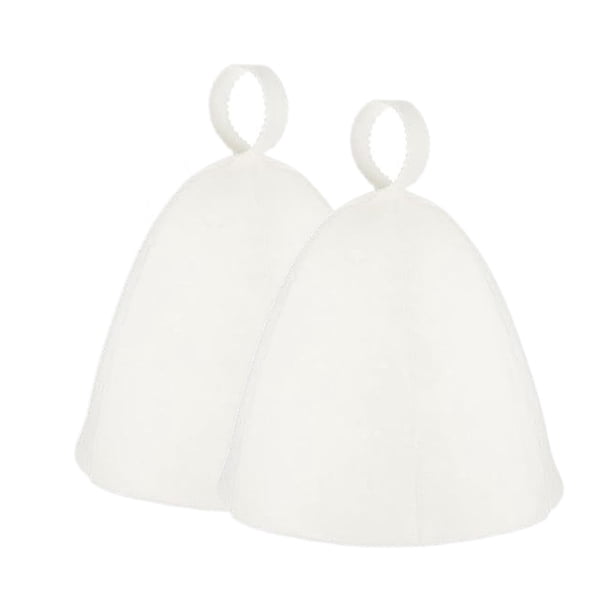2 piezas de gorro de sauna, gorro de ducha para baño, gorro de baño cómodo 2 piezas blancas