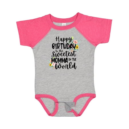 

Inktastic Happy Birthday to the Sweetest Momma in the World Girls Baby Bodysuit
