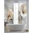 thumbnail image 5 of Magnolia Flower Sheer Curtains 84 Inches Long 2 Panels Flowers Oil Painting Light Filtering Semi Sheer Window Curtains Drapes for Bedroom Living Room 52"x84", 5 of 7