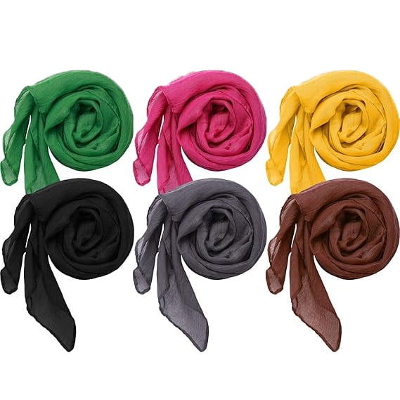 Lsupdaol 6 Pieces Women Scarf Shawl Wrap Head Scarves Big Head Scarf Soft Cotton Linen, Candy Color