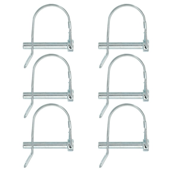 Uxcell Trailer Coupler Pin Pto Shaft Locking Hitch Pin W Ear for Farm Trailers 5/16" x 2" & 6 Pcs & Carbon Steel