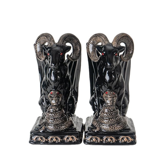 Pacific Giftware Guardian Rams with Serpent Base Salt and Pepper Shakers