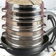 thumbnail image 4 of EeaseMX Vaporera de acero inoxidable para bollos al vapor, duradera, portátil, para cocina casera (18 cm con asa), 4 of 8