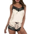 thumbnail image 1 of Gvmfive Women Sexy Lingerie Set Satin Cami Shorts Pajamas Set Nightwear, 1 of 8