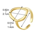 thumbnail image 3 of Bague en Acier Inoxydable Ovale Géométrique Creuse Style Polyvalent Simple, 3 of 4