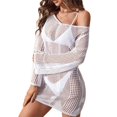 thumbnail image 2 of Vestido playero manga larga para mujer, Vestido playa holgado, ropa baño Sexy ahuecada, traje baño ganchillo, 2 of 5