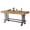 Light Brown and Black, variant on Fnova 63" Bar Height Table, Metal Footrest Ergonomic Home Bar Table for Home Bar, Kitchen, Social Gatherings, Casual Meals & Bar Decor