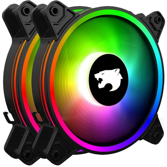 KIT 2 Ventiladores Eagle Warrior YAGUARET Huracan 120mm ARGB