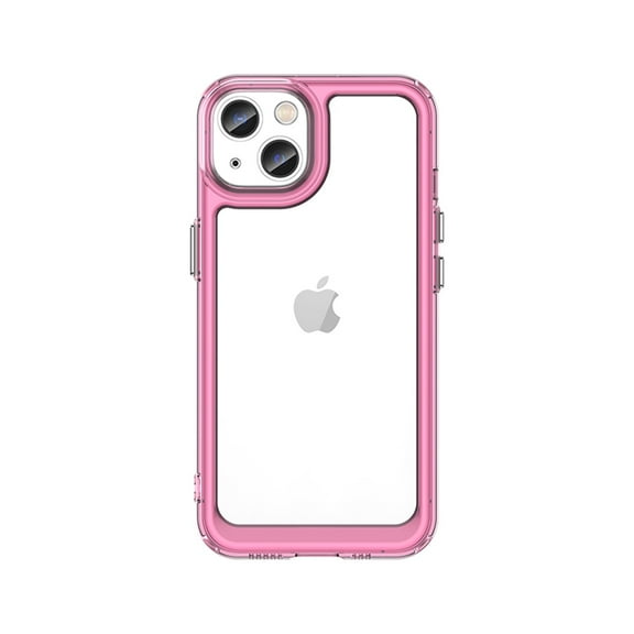 SaniMore iPhone 14 Case (6.1 inch 2022 Release), Soft Shockproof TPU Bumper Crystal-clear PC Back Anti-drop Ultra-slim Lightweight Rugged Cover For iPhone 14 6.1 inch 2022 Release, Clearpink