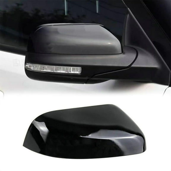 FYUU Passenger Right Side Mirror Cover Cap Black Color For Ford Explorer 2016-2019