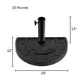 thumbnail image 2 of Base para sombrilla Pure Garden, semicircular, 9 kg, para patio o terraza, 2 of 6