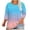 Pink, variant on Bovxnpu 3/4 Length Sleeve Womens Tops, Plus Size Cotton Casual Blouses for Women, Fashion Women's Casual Print Round Neck 3/4 Sleeve T-shirt Blouse XXXXL