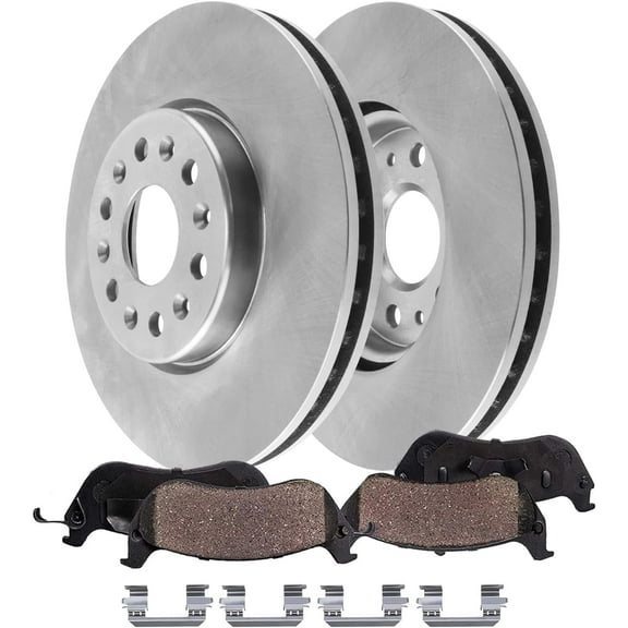 Detroit Axle - Front Brake Kit for GMC Acadia Chevy Traverse Blazer Buick Enclave, Disc Brake Rotors Ceramic Brakes Pads Replacement : 12.64" inch Rotors