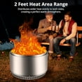 thumbnail image 2 of M optimized 32inch Smokeless Fire Pits with Air Switch, Wood Burning Portable Stainless Steel Outdoor Firepit with Removable Stand & Stove Hook for Camping Backyard Patio Picnic, 2 of 9
