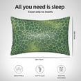 thumbnail image 3 of Imitation Silk Hair Care Pillowcase 20x30in Invisible Zipper Design Satin Pillowcase For Bedroom Living Room Sofa Hotel Snake Skin Print Style Lightgreen_4, 3 of 8