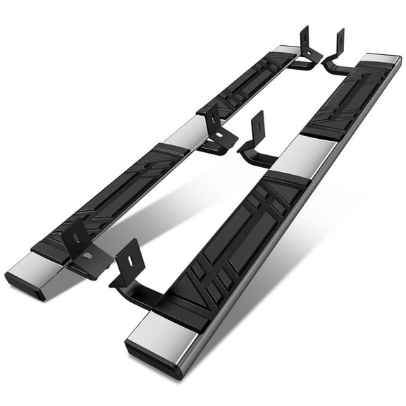 DNA Motoring 6.5" Side Step Nerf Bars Running Boards for 2014-2019 Silverado Sierra Extended Cab