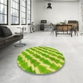 thumbnail image 4 of Ahgly Company Tapis Rond Lavable en Machine Intérieur Transitionnel Aloe Vera Vert, 8 Pieds Rond, 4 of 7