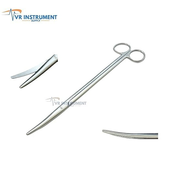 VR Instrument Supply Metzenbaum Scissors Curved 7'' Blunt/Blunt Precision Cutting Tool-German Stainless CE
