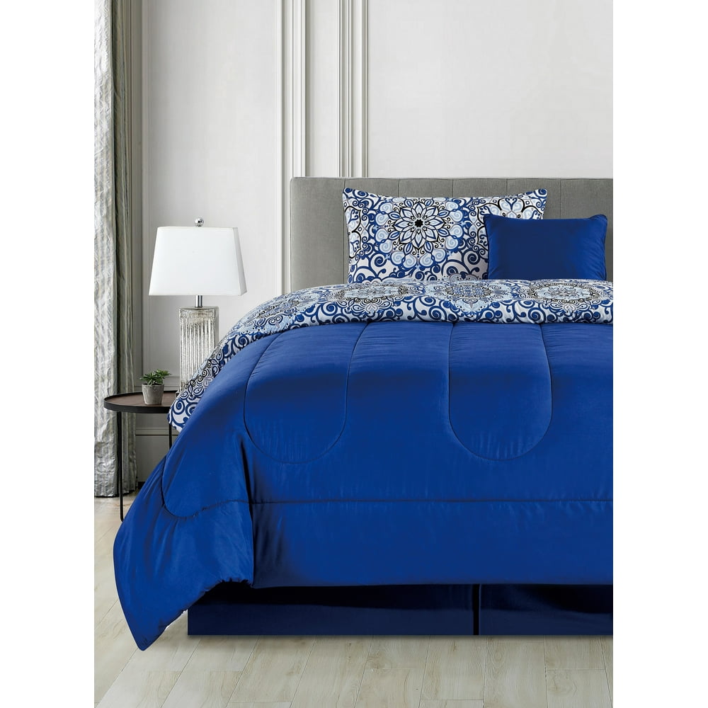 Down Alternative Reversible Comforter Set, 4 Piece Twin Size Bedding