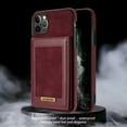 thumbnail image 7 of TECH CIRCLE for iPhone 11 Pro 5.8" Case,Luxury Synthetic Leather Back Shell Cover Phone Case with Card Holder Kickatand Compartment for iPhone 11 Pro, Winered, 7 of 7