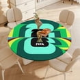 thumbnail image 4 of FIFA-theme Fitted Round Tablecloths Elastic Edged Table Covers Waterproof Table Cloth for Kitchen Holiday Party Tables Decor 120cm, 4 of 6