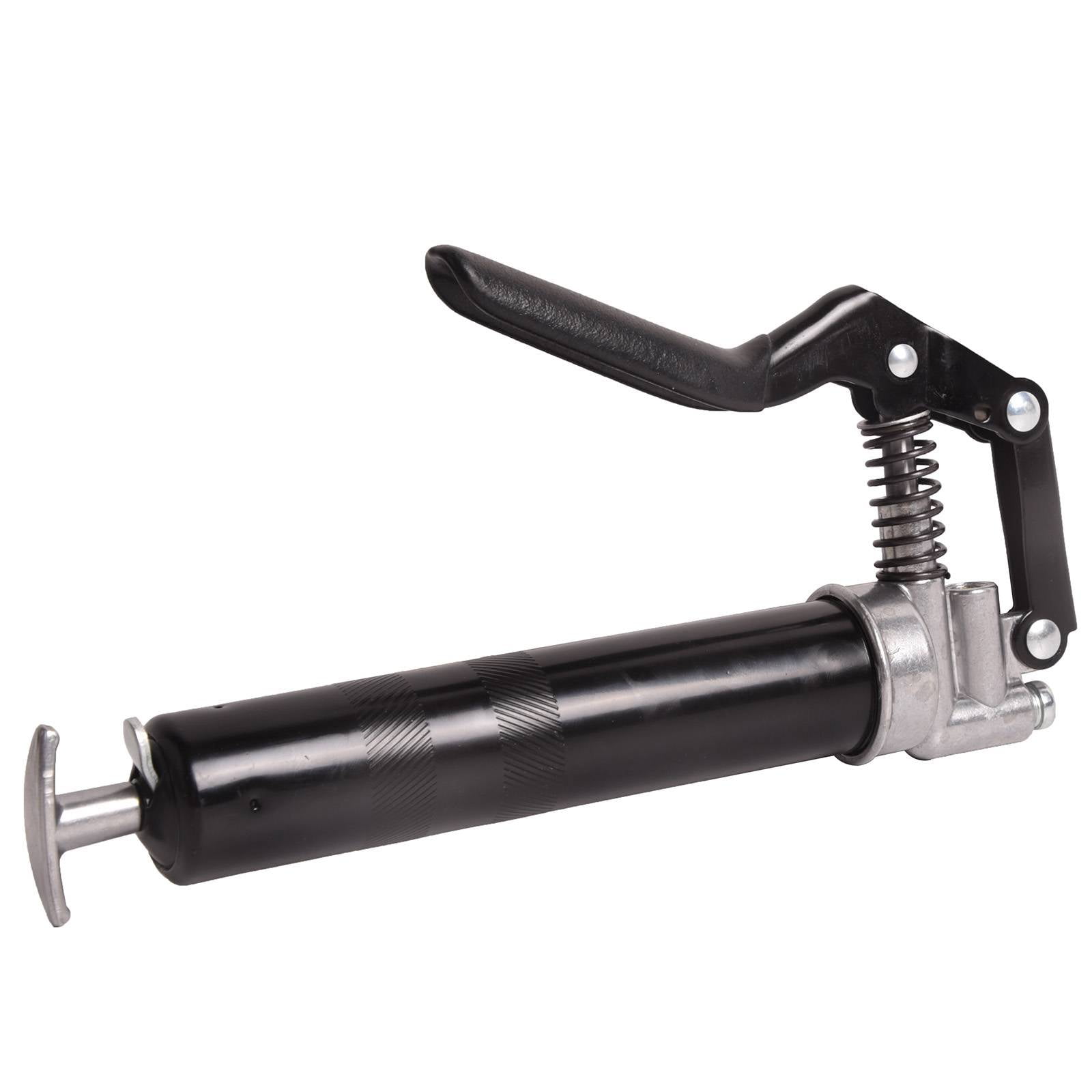 Dawot Hand Grease Gun 3500 PSI Pistol Grip Grease Gun Set 3oz Load Greasegun with 15" Spring Flexible Hose, Sharp Type Nozzle, Extension Rigid Pipe