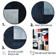 thumbnail image 3 of Designart "Abstract Shapes With Indigo Illusion IV" Abstract Shapes Floater Framed Canvas Prints, 3 of 5