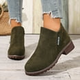 thumbnail image 3 of Women's Chelsea Ankle Boots Low Heel Fashion Short Booties Side Zipper Ladies Slip on Dress Work Boots, 3 of 8