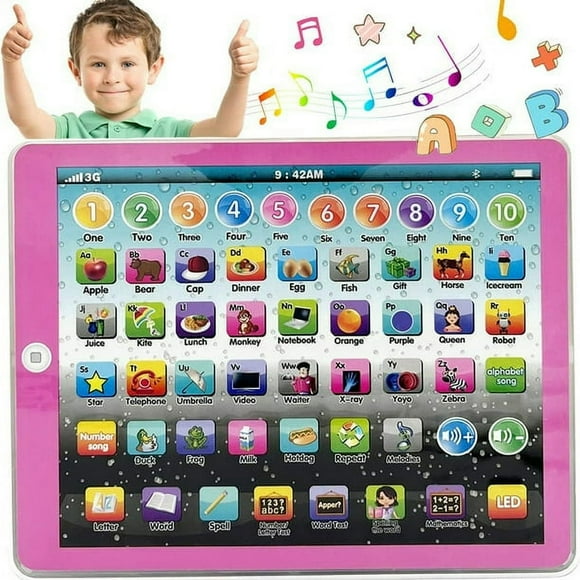AMERTEER Learning Tablet for Kids 2-5 Interactive Educational Electronic Toys ABC/Words/Numbers//Music Toddler Learning Pad Toys Christmas Birthday Gifts for Age 3 4 5 Year Old Boys Gi
