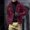 Wine, variant on Single-Breasted Jocket Zipper Plu Warm Cotton-Padded Jacket Long Stand Collar Solid Color Men VSONTOR