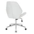 thumbnail image 3 of OSP Home Furnishings Chatsworth Office Chair in White Faux Leather with Chrome Base, 3 of 5